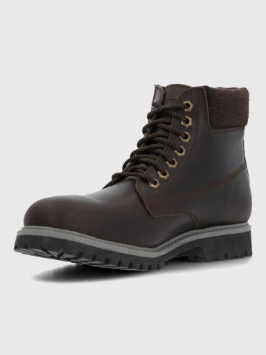 BOTIN CUERO HOMBRE NEGAM CAFE  HUSH PUPPIES - 6