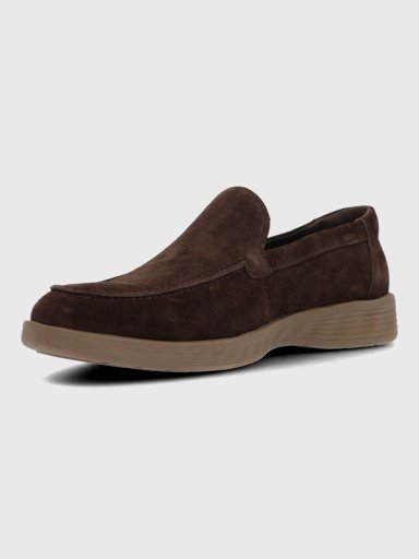 MOCASIN CUERO HOMBRE SPINAL MOC CAFE  HUSH PUPPIES - 6