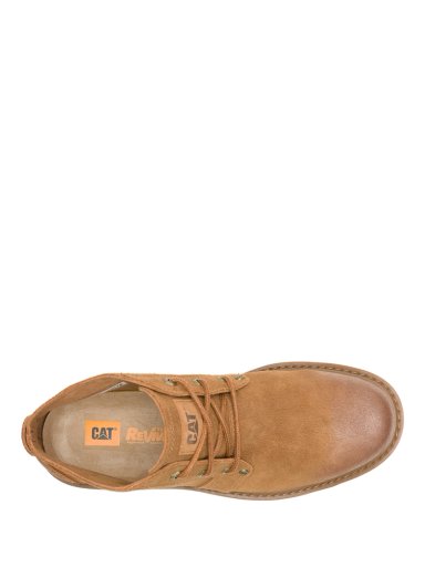 BOTIN CUERO HOMBRE GRADER CHUKKA CAFE  CAT - 7