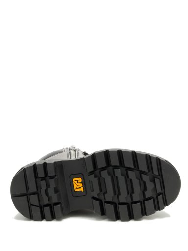 BOTIN CUERO MUJER BOLDER ZIP PLATEADO CAT - 8