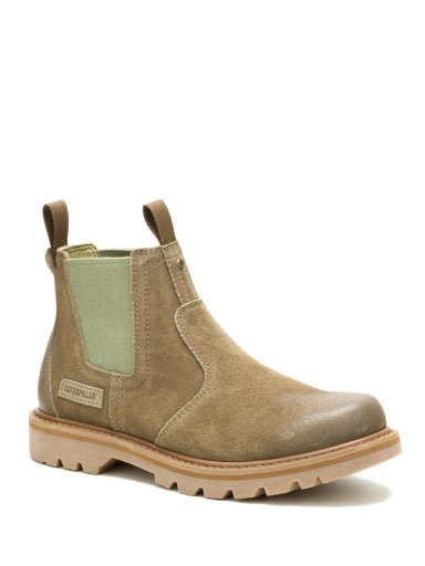BOTIN CUERO HOMBRE GRADER CHELSEA OLIVA CAT - 1