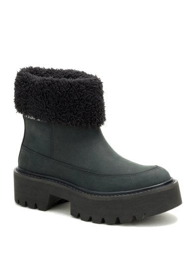 BOTIN CUERO MUJER COLORADO MAX ROLL DO NEGRO CAT - 1