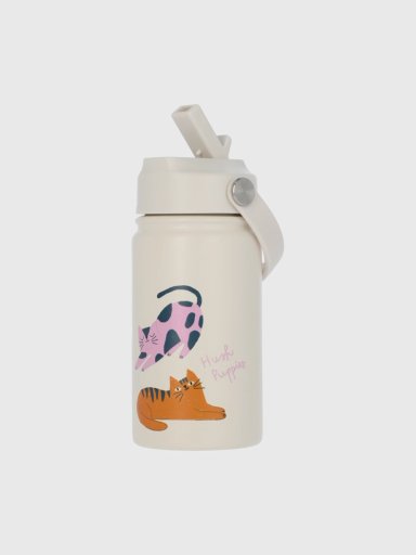 BOTELLA AC INOX NIÑA CAT CREMA 360 ML HUSH PUPPIES KIDS - 4