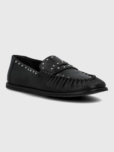 MOCASIN CUERO MUJER NINNA NEGRO HUSH PUPPIES - 1