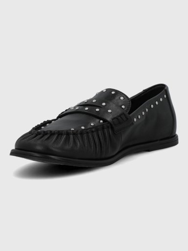 MOCASIN CUERO MUJER NINNA NEGRO HUSH PUPPIES - 6