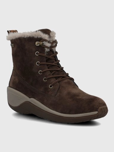 BOTIN CUERO MUJER SHORT MADRAS CAFE  HUSH PUPPIES - 1