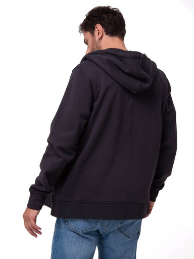 POLERON HOMBRE PATCH FULL ZIP NEGRO CAT - 2
