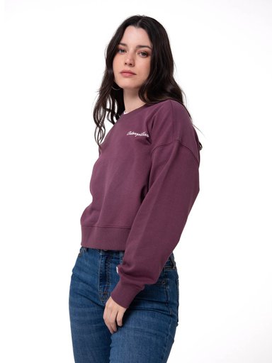 POLERON MUJER RELAXED FRENCH TERRY BURDEO CAT - 1