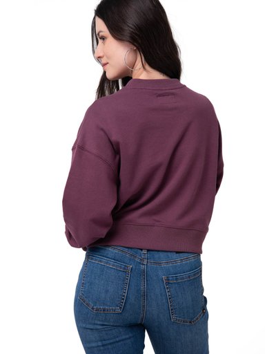 POLERON MUJER RELAXED FRENCH TERRY BURDEO CAT - 4