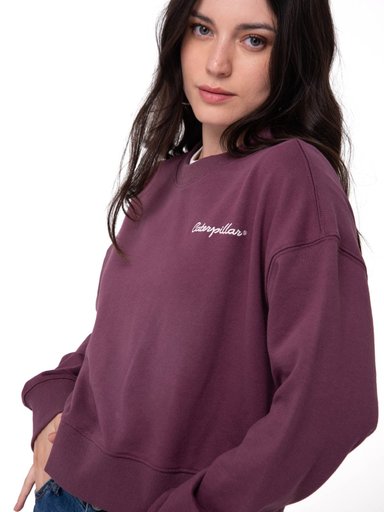 POLERON MUJER RELAXED FRENCH TERRY BURDEO CAT - 5