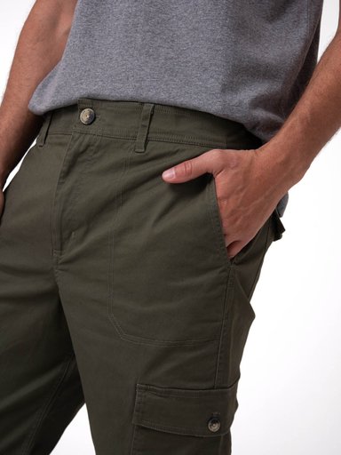 PANTALON CASUAL HOMBRE CARGO SLIM VERDE CAT - 4