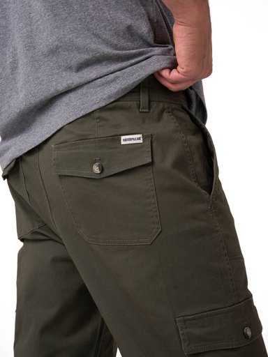PANTALON CASUAL HOMBRE CARGO SLIM VERDE CAT - 5