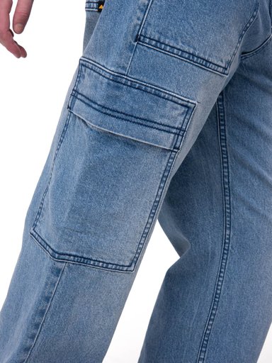 JEANS CARGO MUJER RELAXED AZUL CAT - 5