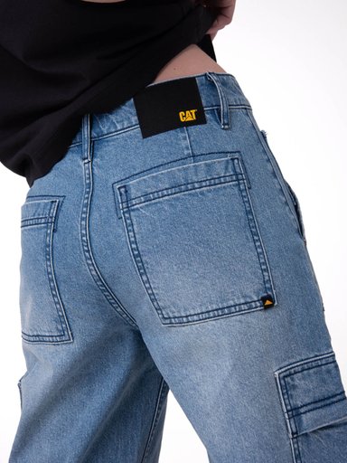 JEANS CARGO MUJER RELAXED AZUL CAT - 6