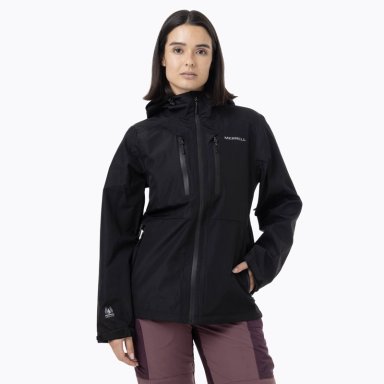 IMPERMEABLE MUJER FULL ZIPPER HARDSHELL NEGRO MERRELL - 1