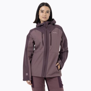 IMPERMEABLE MUJER FULL ZIPPER HARDSHELL MORADO MERRELL - 1
