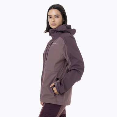IMPERMEABLE MUJER FULL ZIPPER HARDSHELL MORADO MERRELL - 2