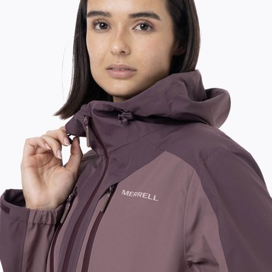 IMPERMEABLE MUJER FULL ZIPPER HARDSHELL MORADO MERRELL - 7