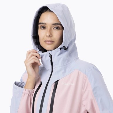 IMPERMEABLE MUJER FULL ZIPPER HARDSHELL CELESTE MERRELL - 7