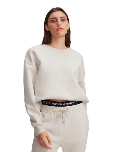 POLERON UA ICON FLEECE OVERSIZED BLANCO MUJER UNDER ARMOUR - 1
