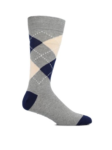 CALCETIN ALGODON HOMBRE C ROMBO GRIS HUSH PUPPIES - 1