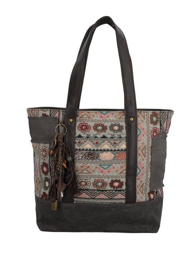 CARTERA TEXTIL MUJER FAUII TOTE GRIS ROCKFORD - 1