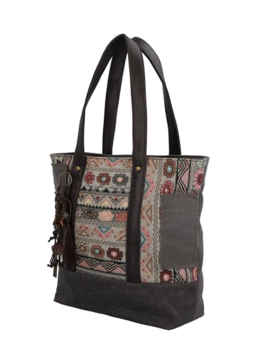CARTERA TEXTIL MUJER FAUII TOTE GRIS ROCKFORD - 2