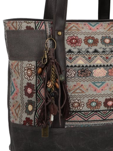 CARTERA TEXTIL MUJER FAUII TOTE GRIS ROCKFORD - 4