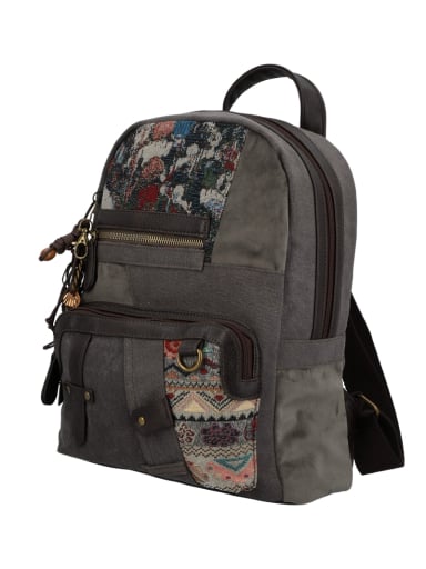 MOCHILA TEXTIL MUJER CARMIN BACK GRIS ROCKFORD - 2