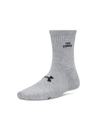 CALCETIN UA ESSENTIAL 3-PACK MID CREW GRIS MUJER UNDER ARMOUR - 1