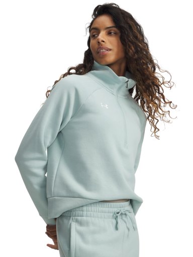 POLERON MUJER RIVAL FLEECE MEDIO ZIP AZUL UNDER ARMOUR - 1