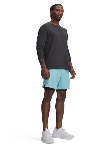 SHORT HOMBRE VANISH WOVEN 2 EN 1 AZUL UNDER ARMOUR - 4
