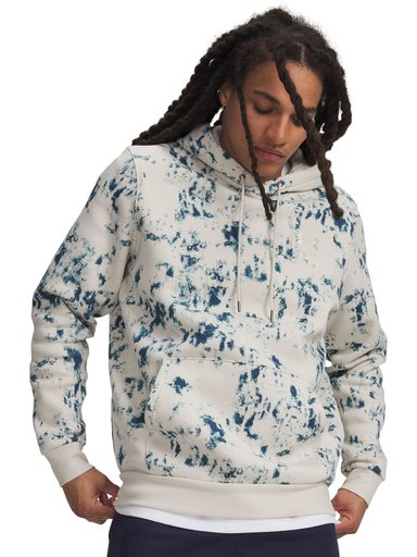 POLERON HOMBRE ICON FLEECE PTED HOODIE BLANCO UNDER ARMOUR - 1