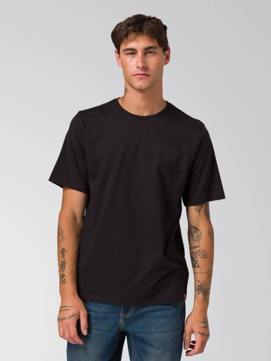 POLERA MANGA CORTA HOMBRE HERITAGE PEORIA NEGRO CAT - 2