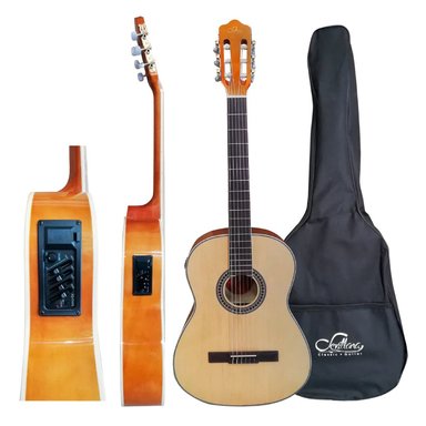 GUITARRA ELECTROACUSTICA SEVILLANA 39 PULGADAS CON ALMA Y FUNDA - 2