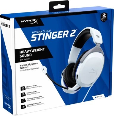 AUDIFONOS GAMER HYPERX CLOUD STINGER 2, OVER-EAR, JACK 3.5MM, BLANCO - 4