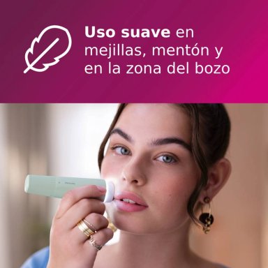 DEPILADORA FACIAL PHILIPS SERIE 5000 BRR474/00 COLOR VERDE - 3