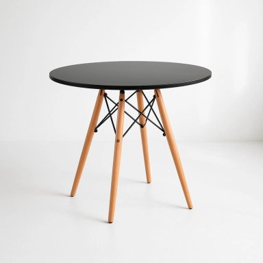 MESA COMEDOR KLIK MUEBLES EAMES 80CM REDONDA NEGRO - 1