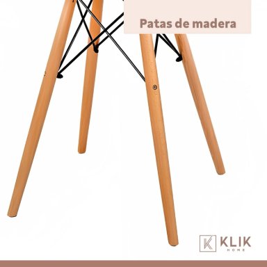 MESA COMEDOR KLIK MUEBLES EAMES 80CM REDONDA NEGRO - 8