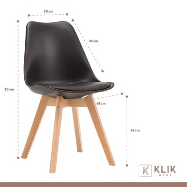 COMEDOR MESA DE VIDRIO NORDICA 140X90 CM + 4 SILLAS TULIP NEGRAS - 6