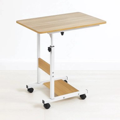 MESA KLIK MUEBLES COMPUTADOR ESCRITORIO AJUSTABLE ROBLE METAL - 1