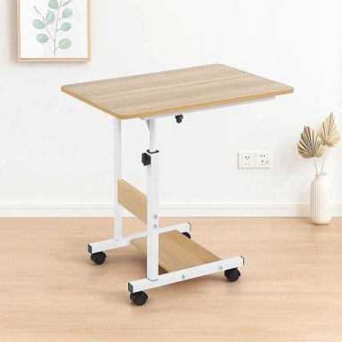 MESA KLIK MUEBLES COMPUTADOR ESCRITORIO AJUSTABLE ROBLE METAL - 2