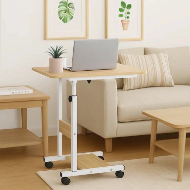 MESA KLIK MUEBLES COMPUTADOR ESCRITORIO AJUSTABLE ROBLE METAL - 3
