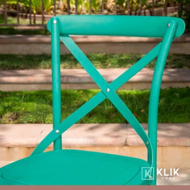 SILLA KLIK MUEBLES CROSSBACK DANUBIO 1 CUERPO MENTA TERRAZA EXTERIOR O COMEDOR - 8
