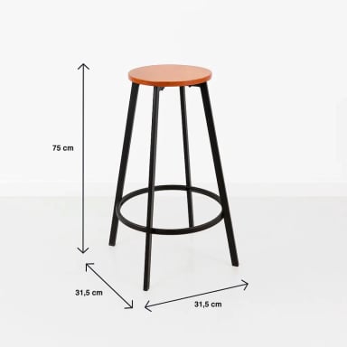 PISO TABURETE DE BAR ELIPSE INDUSTRIAL - 4