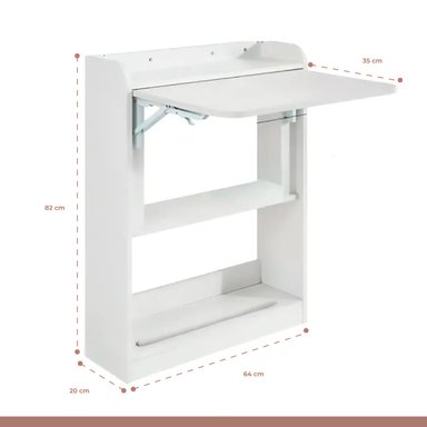 ESCRITORIO MULTIFUNCIONAL BLANCO - COMPACTO CON ESTANTERÍAS - 4