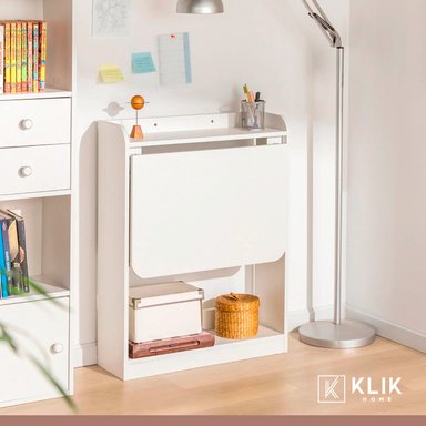 ESCRITORIO MULTIFUNCIONAL BLANCO - COMPACTO CON ESTANTERÍAS - 8