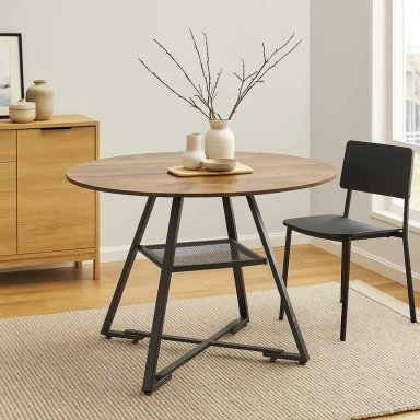 MESA DE COMEDOR REDONDA ESTILO INDUSTRIAL TÖRN - 3