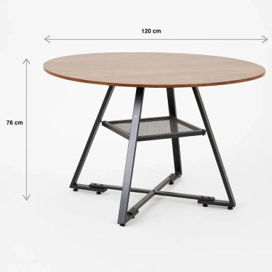 MESA DE COMEDOR REDONDA ESTILO INDUSTRIAL TÖRN - 4