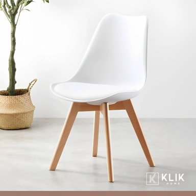 COMEDOR MESA EAMES NEGRA REDONDA 80CM + 4 SILLAS TULIP BLANCAS - 8